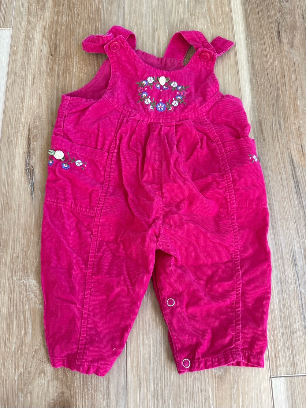 Vintage Cottage core Corduroy Floral Embroidered Overalls